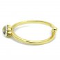 LO4062 - Flash Gold Brass Ring with Precious Stone Conch in Multi Color