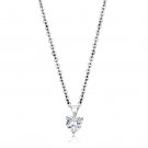 LO4171 - Rhodium Brass Chain Pendant with AAA Grade CZ in Clear
