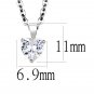 LO4171 - Rhodium Brass Chain Pendant with AAA Grade CZ in Clear