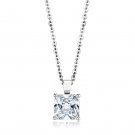 LO4173 - Rhodium Brass Chain Pendant with AAA Grade CZ in Clear