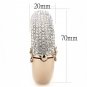LO4269 - Rose Gold+e-coating Brass Bangle with Top Grade Crystal in Clear