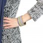LO4277 - Gold Brass Bangle with Top Grade Crystal in Multi Color
