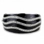 LO4278 - Rhodium Brass Bangle with Top Grade Crystal in Clear