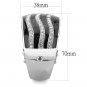 LO4278 - Rhodium Brass Bangle with Top Grade Crystal in Clear
