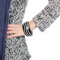 LO4278 - Rhodium Brass Bangle with Top Grade Crystal in Clear