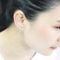 LO4666 - Gold Brass Earrings with Epoxy in White Default Title