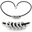 LO826 - Rhodium Brass Chain Pendant with Top Grade Crystal in Clear