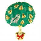 LO834 - Gold+Rhodium White Metal Brooches with Top Grade Crystal in Topaz Default Title