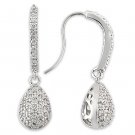 LO892 - Rhodium Brass Earrings with AAA Grade CZ in Clear Default Title