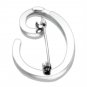 LOA1361 - Rhodium Brass Brooches with Top Grade Crystal in Clear Default Title