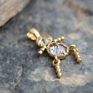 LOA1381 - Gold Plating Brass Pendant with AAA CZ in Light Amethyst Default Title