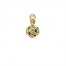 LOA393 - Gold Brass Pendant with Top Grade Crystal in Multi Color Default Title