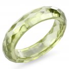 LOS082 - Stone Ring with AAA Grade CZ in Olivine color