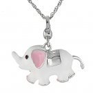 LOS421 - Silver 925 Sterling Silver Chain Pendant with Top Grade Crystal in Siam