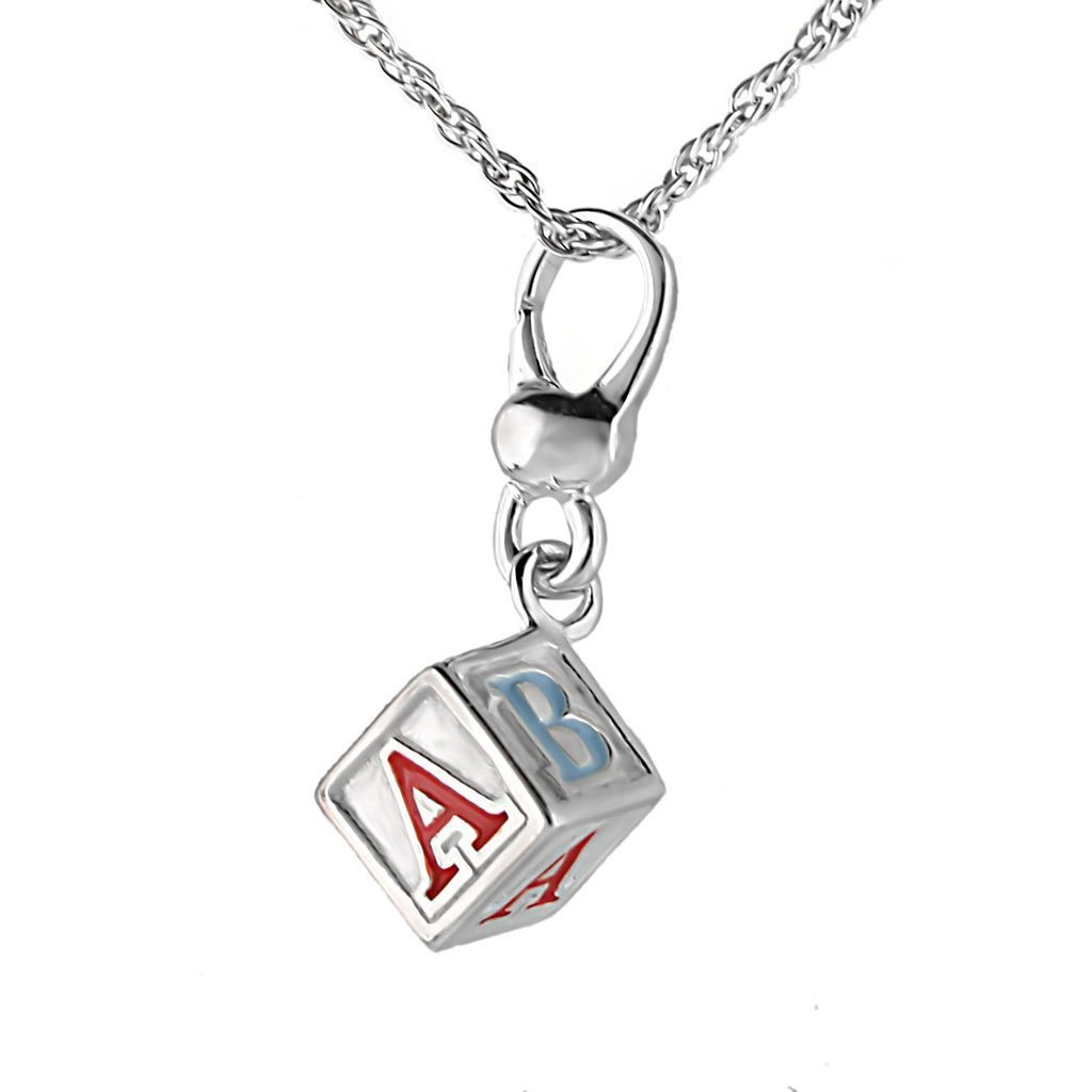 LOS424 - Silver 925 Sterling Silver Chain Pendant with No Stone