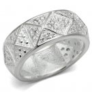 LOS559 - Silver 925 Sterling Silver Ring with AAA Grade CZ in Clear