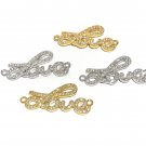 Love Connector; Pave Connector; CZ Micro Pave ConnJewelry Findings Jewelry Supplies CZ Links Gold