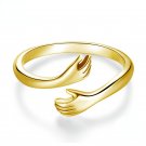 Love Hug Hands Open Ring Jewellery For Women Men Silvery