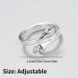 Love Hug Hands Open Ring Jewellery For Women Men Silvery