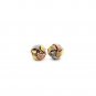 Love Knot Post Earrings in 14k Tri Color Gold Tri-Color Gold