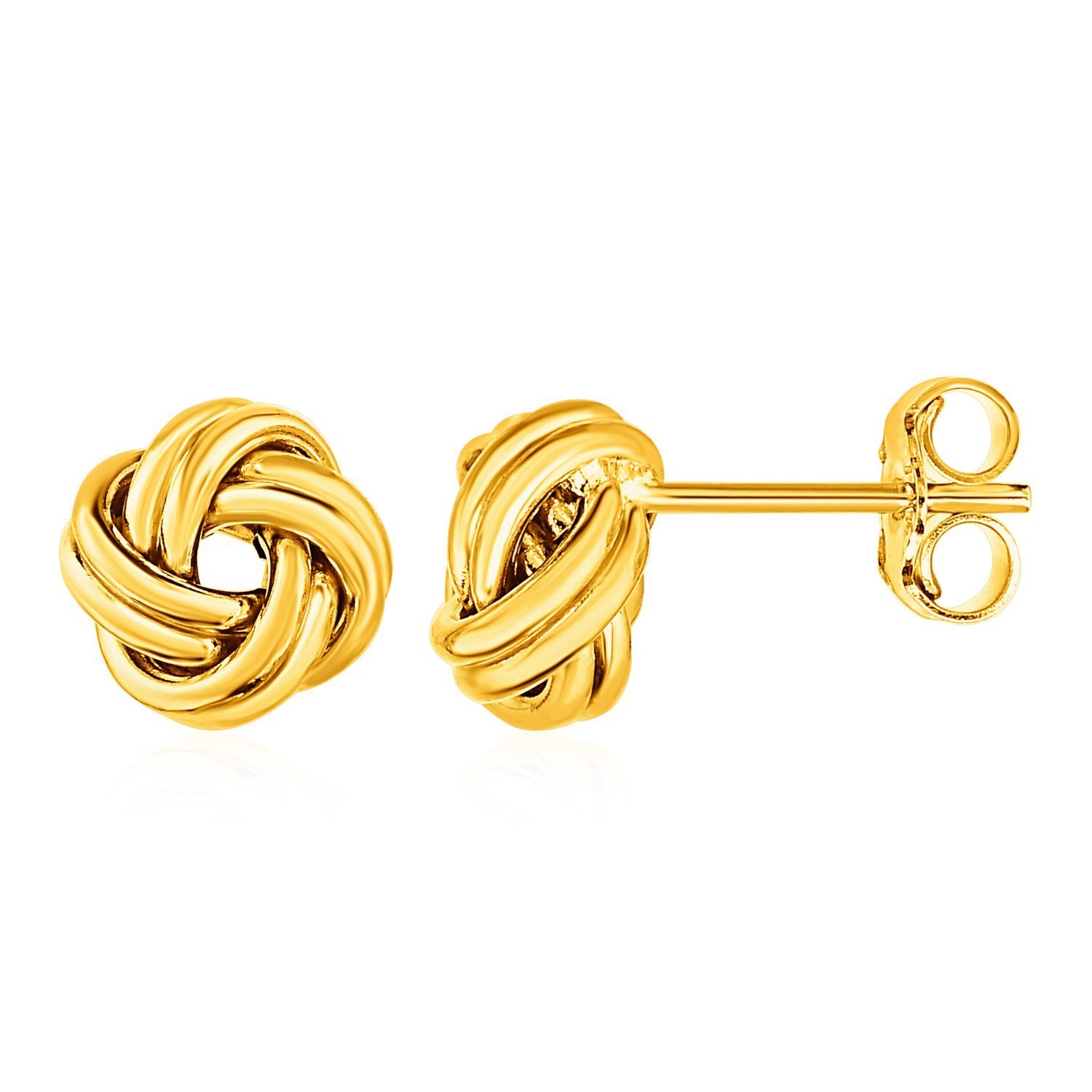 Love Knot Post Earrings in 14k Yellow Gold Yellow Gold