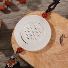 Lucky turn Hetian jade pendant white