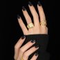 Men's Geometry Square Hot 925 Sterling Silver Adjustable Ring Yellow Gold