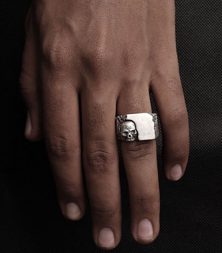 Men's Plus Size Skull Ring Adjustable opening