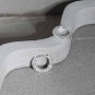 Mini Irregular Geometry Circle 925 Sterling Silver Hoop Earrings Silver