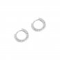 Mini Irregular Geometry Circle 925 Sterling Silver Hoop Earrings Yellow Gold