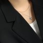 Minimalist Embrace Heart 925 Sterling Silver Necklace Rhodium + Yellow Gold