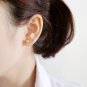 Minimalist Golden Beads 925 Sterling Silver Stud Earrings 3mm