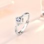 Minimalist Honey Moon CZ 925 Sterling Silver Adjustable Promise Ring Men Ring