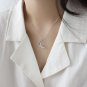 Minimalist Irregular Crescent Moon 925 Sterling Silver Necklace Yellow Gold