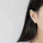 Minimalist Irregular Face 925 Sterling Silver Non-Pierced Earring(Single) Silver (Single)