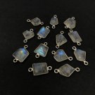 Moonstone Connector; Gemstone Connector; Silver ConneMoonstone Charm Jewelry Findings DIY Jewelry