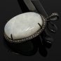 Moonstone GemstPave Diamond Pendant White Moonstone Pendant Sterling Silver Jewelry Default Title