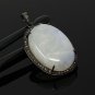 Moonstone GemstPave Diamond Pendant White Moonstone Pendant Sterling Silver Jewelry Default Title