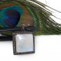 MoonstSilver Pendant Pave Diamond Pendant Oxidized Silver Rainbow Moonstone Pendant Default Title