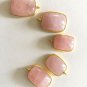 Morganite Charms; Gold Charms; Sterling SilveJewelry Making Bulk Charms 1 Pc A) 20x13mm - 21x14mm