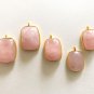 Morganite Charms; Gold Charms; Sterling SilveJewelry Making Bulk Charms 1 Pc B) 22x14mm - 23x15mm