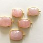 Morganite Charms; Gold Charms; Sterling SilveJewelry Making Bulk Charms 1 Pc B) 22x14mm - 23x15mm