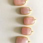 Morganite Charms; Gold Charms; Sterling SilveJewelry Making Bulk Charms 1 Pc B) 22x14mm - 23x15mm