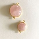 Morganite Connectors; Gemstone ConnectorJewelry Supplies Jewelry Making 1 Pc A) 21 x 14.5 x 7