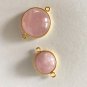 Morganite Connectors; Gemstone ConnectorJewelry Supplies Jewelry Making 1 Pc B) 25.5 x 20 x 8