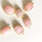 Morganite ConnectorSterling Silver Connector Jewelry Supplies Jewelry Making B) 26x14mm - 29x17mm
