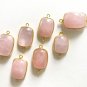 Morganite ConnectorSterling Silver Connector Jewelry Supplies Jewelry Making B) 26x14mm - 29x17mm