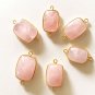 Morganite ConnectorSterling Silver Connector Jewelry Supplies Jewelry Making B) 26x14mm - 29x17mm