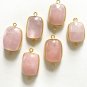 Morganite ConnectorSterling Silver Connector Jewelry Supplies Jewelry Making B) 26x14mm - 29x17mm