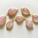 Morganite; Bezel Connectors; Gemstone Silver Connector Jewelry Supplies 1 Pc A) 22x13mm - 23x14mm